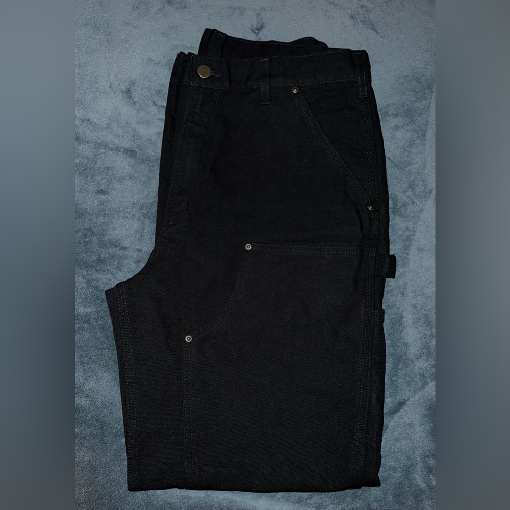 Loose Fit Washed Duck Double-Front Utility Work Pant
